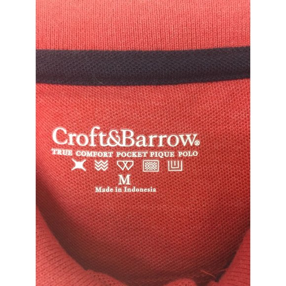 Men Croft & Borrow Comfort Pocket Pique Knit Polo Short Sleeve Top Medium - Picture 7 of 10